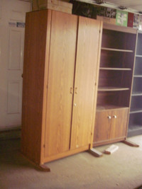 PRICE REDUCED! Bookcase, 6ft T x 31in W x 16in D, Teak finish