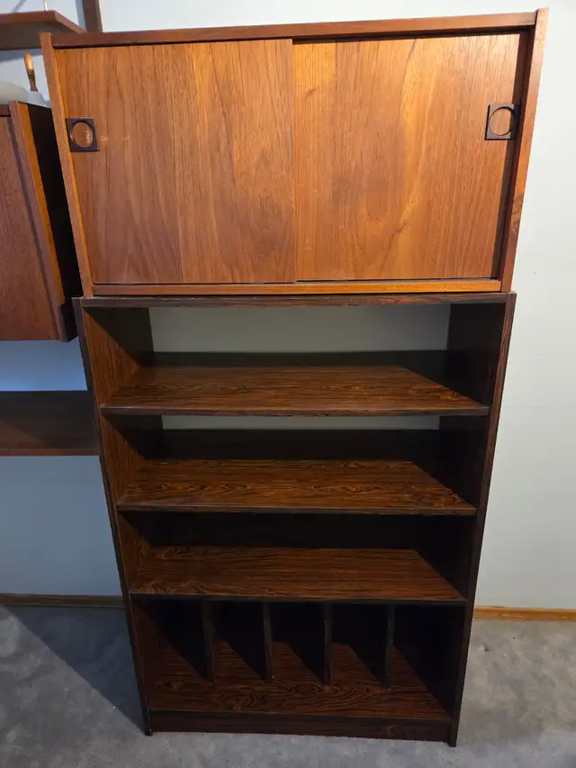 Authentic MCM Poul Cadovius 2-Piece Teak Wall Unit (Exc Cond.) in Bookcases & Shelving Units in City of Toronto - Image 2