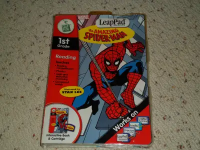 For sale is a LeapPad Leapfrog 1ST GRADE: the Amazing Spider-Man Reading. The Book and Cartridge are...