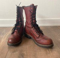 RED WING 2221 MENS 10" LOGGER BOOTS, Size 13
