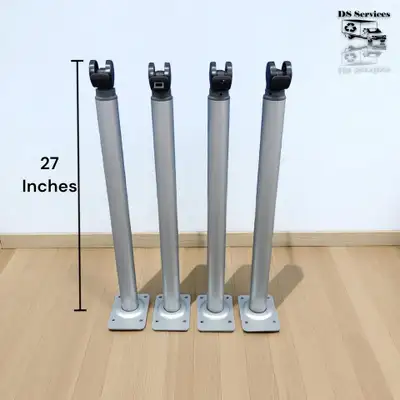 Set of 4 Table Legs Metal Disassemble Desk Feet 27" Tall K8171, View more