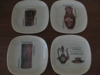 4 VINTAGE TIMES COLD MELAMINE WARE PLATES MADE  TAIWAN $10 EACH