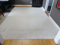 NEW Large Cream Shimmering Ivory Textured Area Rug -7'10x10'