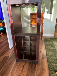 Wine cabinet (brown leather)
