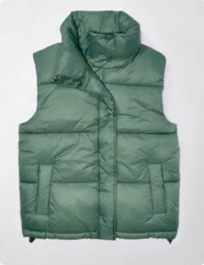NEW American Eagle Oversized Ladies Green Puffer Winter Vest XXL, View more