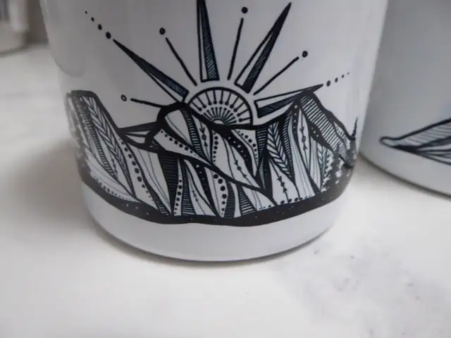 Bear and Mountains, Sunrise/Sunset and Mountains, Camping Mugs in BBQs & Outdoor Cooking in Delta/Surrey/Langley - Image 6