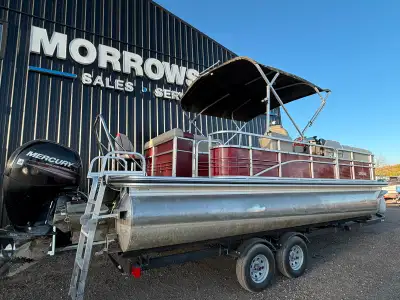 A great pontoon for cruising, fishing, and spending time on the water! 150 HP Mercury outboard Built...