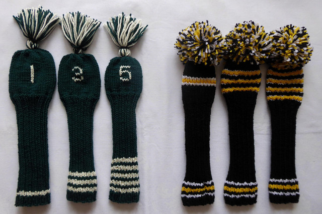 Vintage Style Hand Knit Golf Club Head Covers U Choose Colours in Golf in Hamilton - Image 4