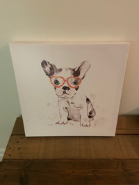 Three Frenchie Framed Canvases