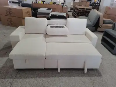 Convertible Corduroy Sectional Sofa Bed! FREE DELIVERY, View more