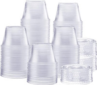 [200 Sets - 4 oz.] Disposable Portion Cups With Lids