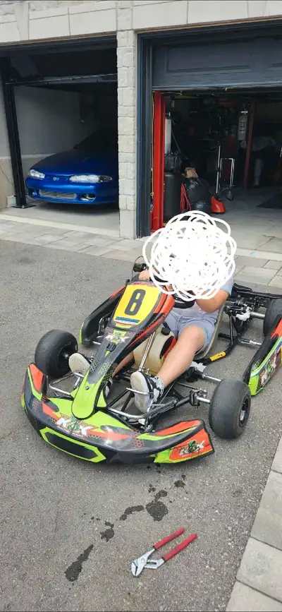 For sale. A k&K go kart with a Briggs engine. Runs amazing and looking for a bigger kart for my neph...