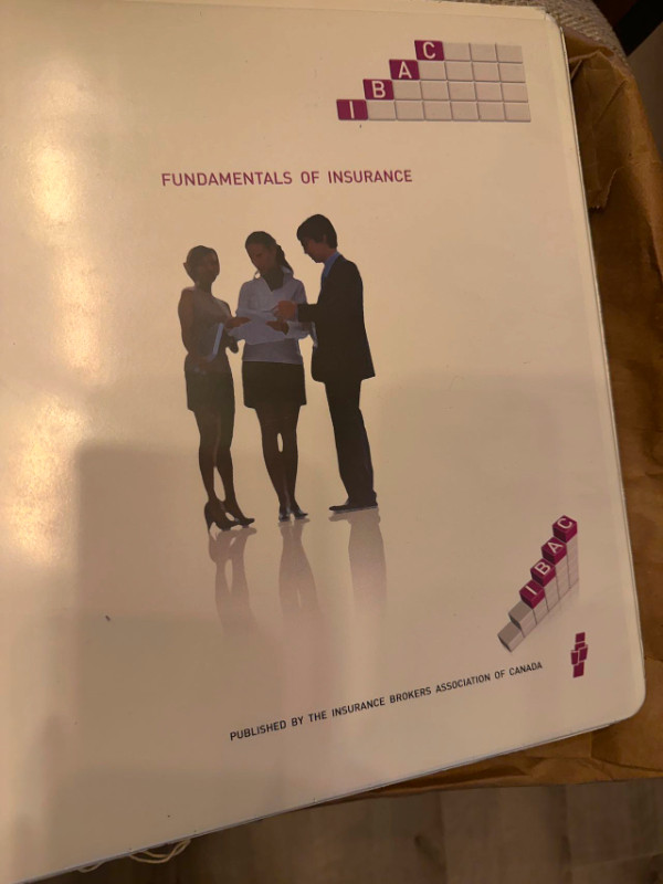 IBAC Fundamentals of Insurance Book / Mint Condition in Textbooks in Delta/Surrey/Langley