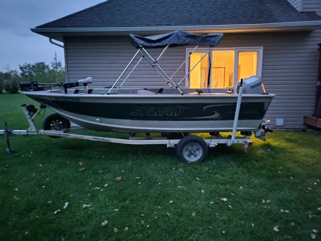 1600 sylvan adventurer with 75hp Honda  in Powerboats & Motorboats in Winnipeg - Image 3