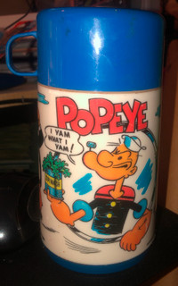 Vintage Aladdin Popeye thermos 1980's