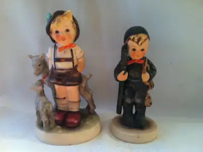 pair of vintage hummel figurines from germany 200/0 12 3/4 they are both in perfect condition you ca...