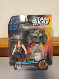 Star Wars Deluxe Han Solo with Smuggler Flight Pack NEW 1996 ken