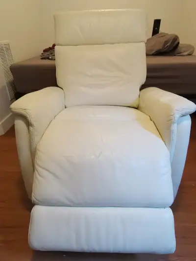 Leather swivel rocker-recliner sofa chair, View more
