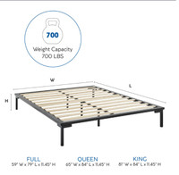 King sizes bed Frame, assembled