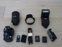 SLR Photo camera with lens and accessories: Nikon D5300 &  18-20