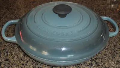 Le Creuset 3.5 qt Caribbean Blue Signature Cast Iron Braiser 30, View more