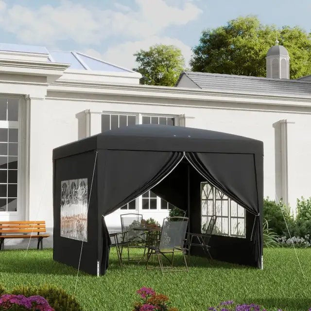 10'x10' Outdoor Pop Up Party Tent Wedding Gazebo Canopy in Patio & Garden Furniture in Markham / York Region - Image 2