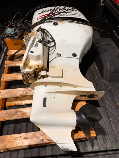 Johnson 70 HP , 297 hours last running 2 seasons ago, replaced with 115. Comes with all controls and...