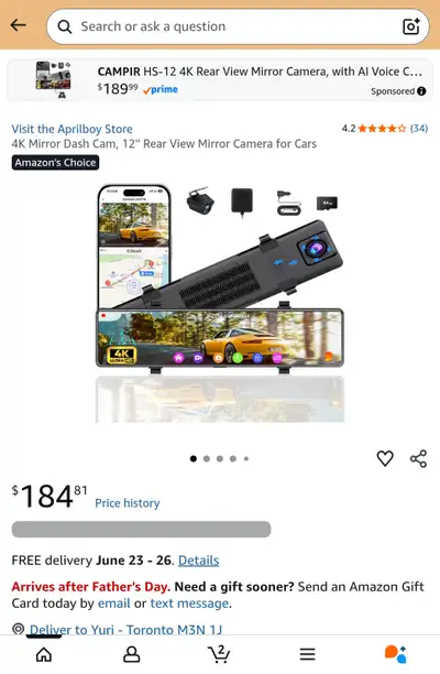 ULTRA HIGH RESOLUTION DASH CAM RET $208.83 WITH TAXES BRAND NEW, View more