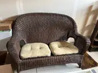 Wicker Loveseat and Chair Set