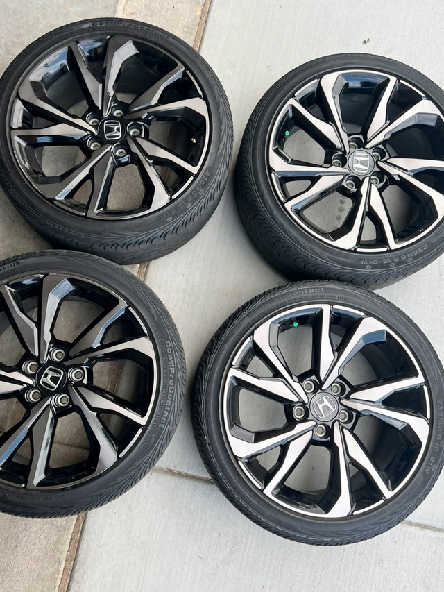 4 MAGS  + PNEUS 4 SAISONS 18” HONDA CIVIC SPORT  235-40-R18 dans Pneus et jantes  à Laval/Rive Nord
