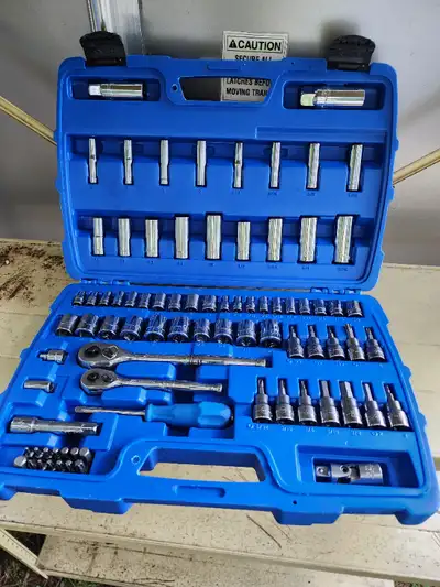 First $75 takes it. I am not looking for any offers. For sale a Mastercraft 95 Pc Mechanics Tool Soc...