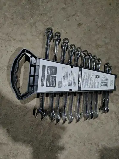 Maximum wrenches One set is brand new 10mm is missing from both set