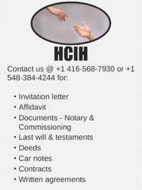 HCIH - Notary, Commission, and Invitation Letter