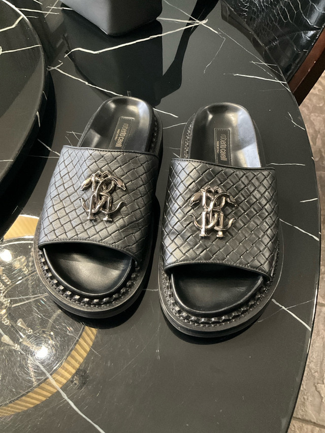 Roberto Cavalli men’s slides leather  in Men's Shoes in Guelph - Image 4
