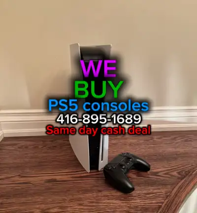 WE buy PS5 consoles, View more