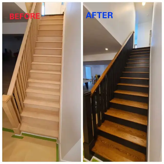 Home Stairs Staining, Painting, Refinishing, Free Estimate63793687215107122
