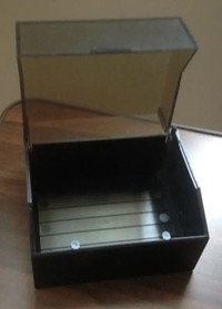 New Esselte Card File Box in Black with Tinted Colored Cover