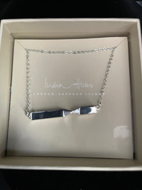 New in Box India Hicks The Oblique Necklace - Silver or Gold