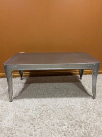 MOVING SALE Unique Silver Iron Rectangular Coffee Table