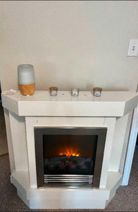 White fireplace 