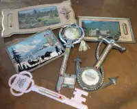 6 Old Thermometer / Calendar Advertising Pieces, See Listing
