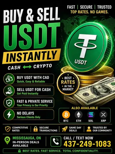 Buy and Sell USDT, View more