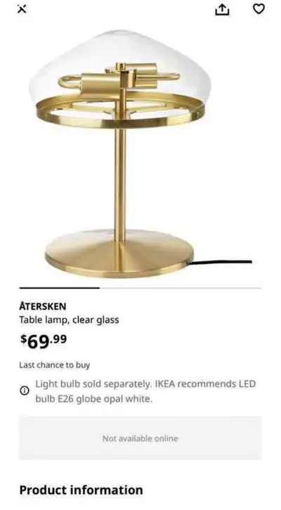 IKEA Table Lamp, View more
