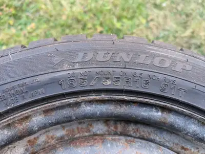 On rims, 4 bolt pattern. Was on Toyota corolla early 2000s. These have excellent tread, barely used....