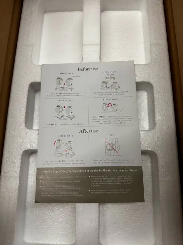 CLEARANCE AUTHENTIC NUOBELL ADJUSTABLE DUMBBELLS64247150352899124