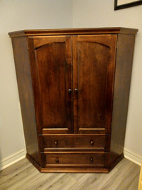 Corner wooden cabinet
