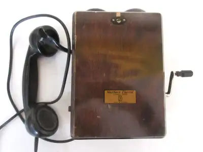 Vintage Northern Electric Wooden Telephone., View more