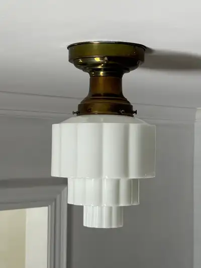 Vintage Art Deco Ceiling Light, View more