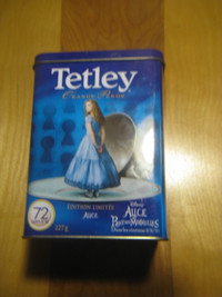 Boîte de métal Tetley Édition Limitée Alice au Pays des Merveill