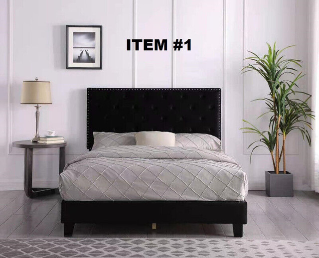 BRAND NEW WOODEN / VELVET / FABRIC BEDS - (PLEASE CALL) in Beds & Mattresses in City of Toronto